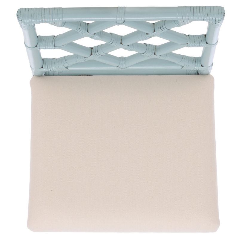 Tabouret de bar avec coussin Bhumi, Bleu pâle