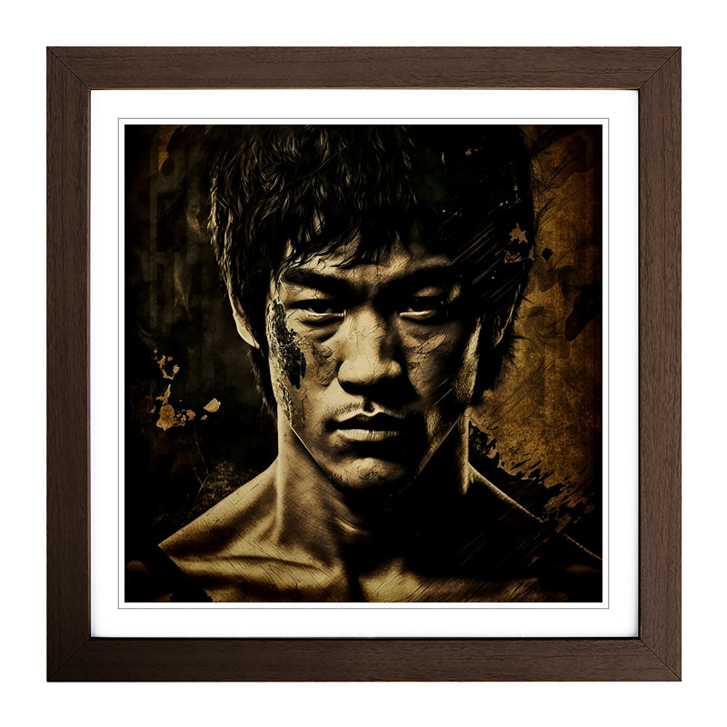 Bruce Lee Photograph - Framed Print, Walnut