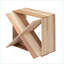 Ensemble de 2 porte-bouteilles de vin en bois de sapin naturel empilable 24 bouteilles | Bois durable | Finition lisse