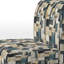 Taupe Geometric Blocks Harmony I - Upholstered Modern & Contemporary Accent Slipper Chair