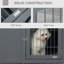 Chenil pour animaux gris, cage intérieure pour chien avec portes doubles, meubles pour petits et moyens chiens, cage de table d'appoint, chenil moyen