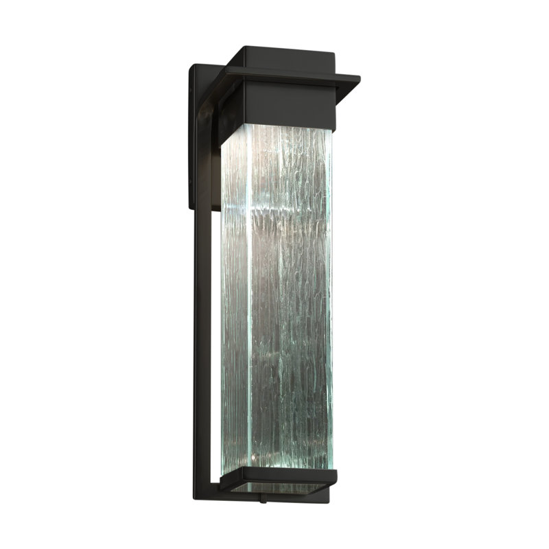Petite applique murale d'extérieur à DEL Carlotte Pacific - Noir mat, Noir mat, H 12 po x l 5 po x P 5,5 po