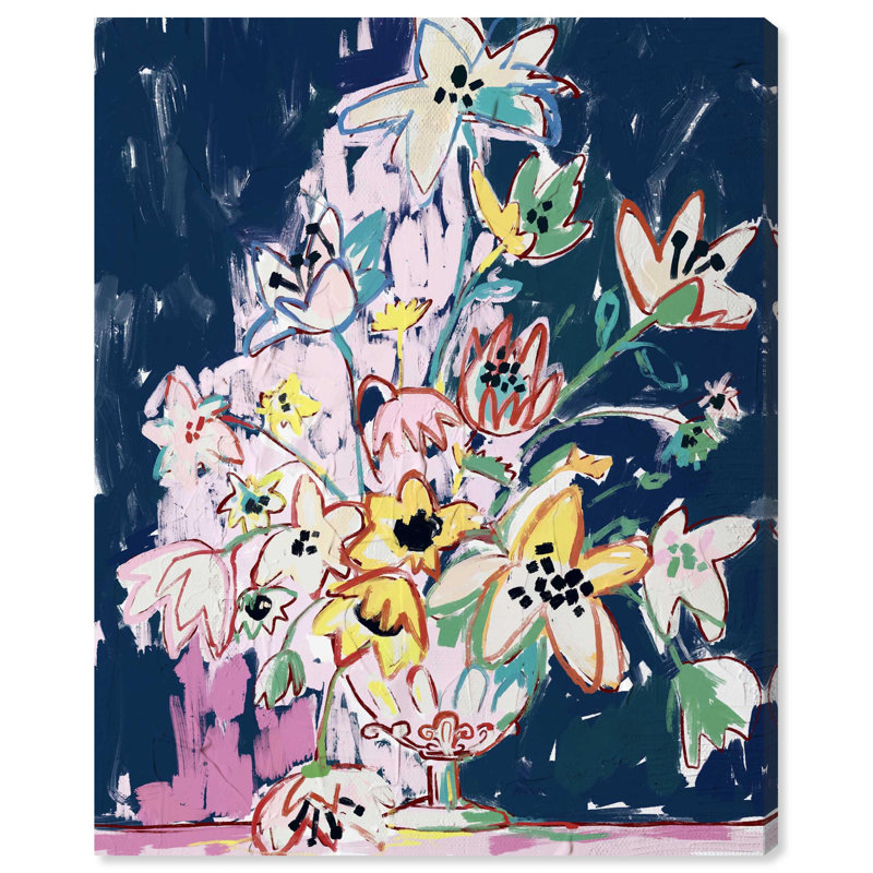 «Flower Arrangement Living Art» par Notoriart, H 16 po x l 20 po, Toile tendue avec châssis
