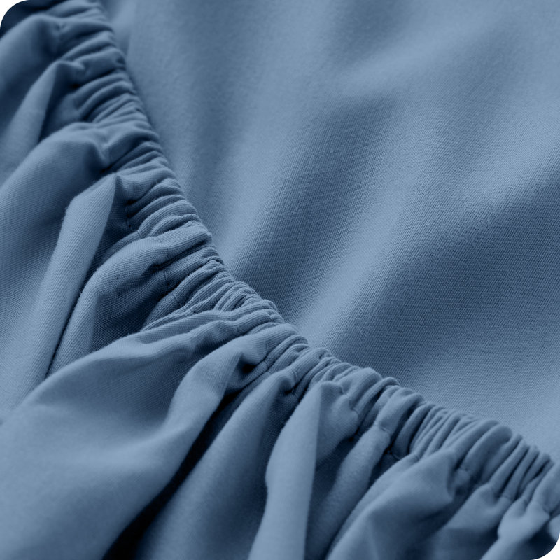 Extra Deep Microfiber Fitted Sheet, Queen Fitted Sheet, Coronet Blue