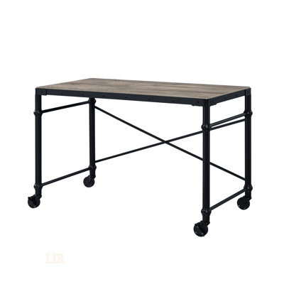 Bureau Oklarth Rustic Oak & Black Finish