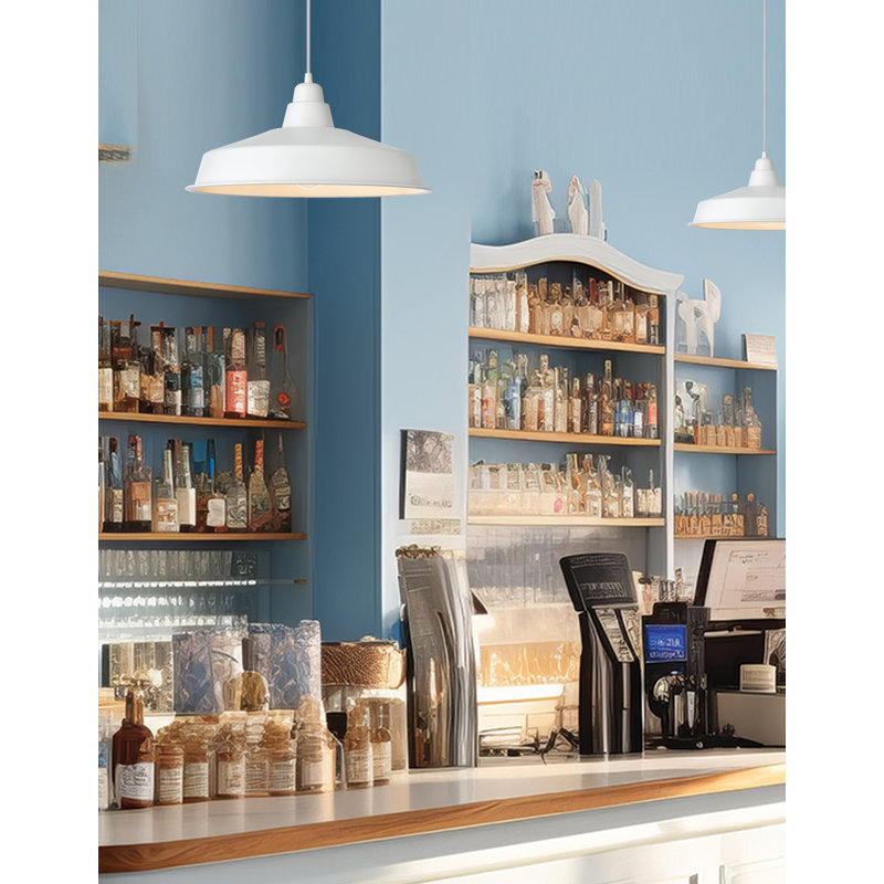 Luminaire suspendu 1 lumière Olya, Blanc mat, H 80,5 po x l 16 po x P 16 po