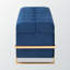 Ivaniel Velvet Storage Ottoman in Rectangle With Metal Legs, 18.5'' H X 47.85'' W X 16.25'' D