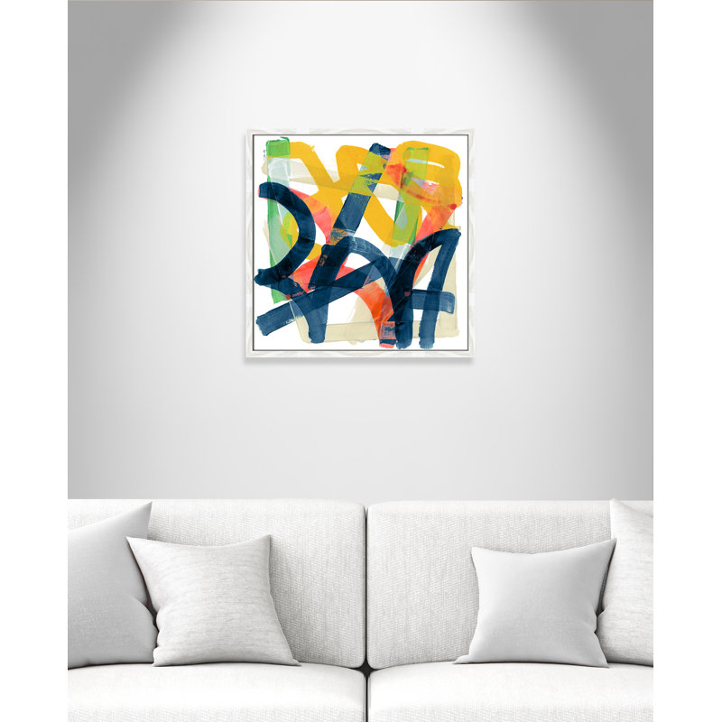 Carlston Adjoined by Cartissi - Peinture encadrée, Cadre blanc, H 23,5 po x l 23,5 po x P 0,75 po
