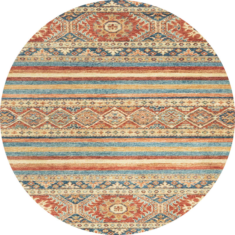Abstract Indoor Rug, Round 5'