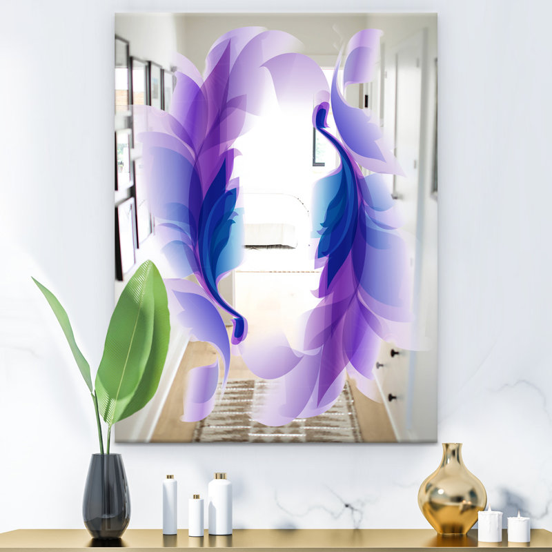 Miroir d'appoint éclectique Feathers, H 32 po x l 24 po