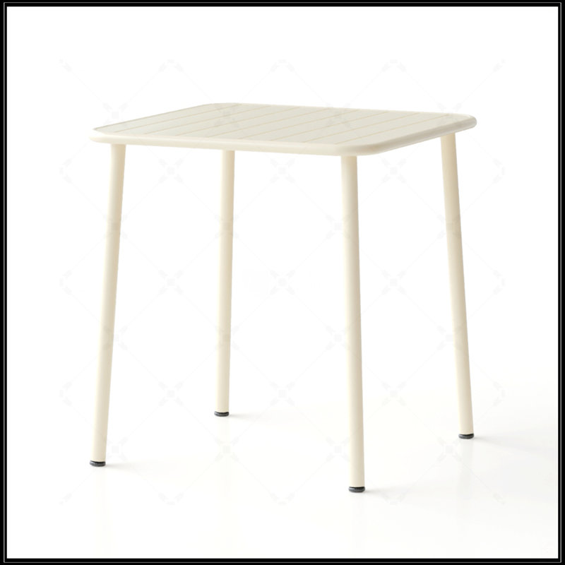 Table carrée, Blanc rétro
