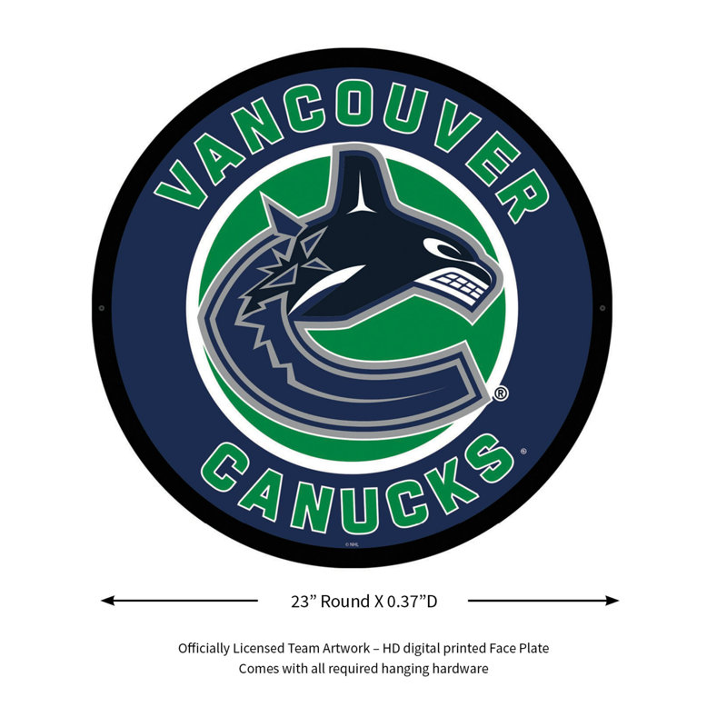 Enseigne murale 23 po NHL, NHL Vancouver Canucks