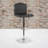 Kaitlyne Adjustable Height Crown Back Barstool w/Accent Nail Trim in LeatherSoft-909303885-805465724