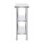 Table de préparation des aliments en acier inoxydable, table de travail de cuisine commerciale de 14 x 24 x 34 pouces, avec 2 tablettes réglables, table de préparation en métal robuste pour barbecue, cuisine, maison et garage