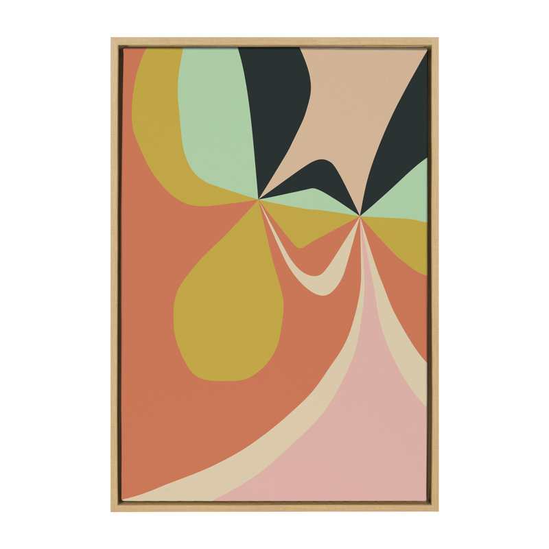 Reproduction sur toile encadrée « Retro Floral 4 » d'Alicia Bock