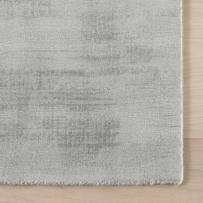 Alva Sky Hand Loom Knotted Viscose Rug, Rectangle 8'6" x 11'6"