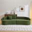 108 Curved Four-Seat Sofa with Chenille Fabric-2120967756