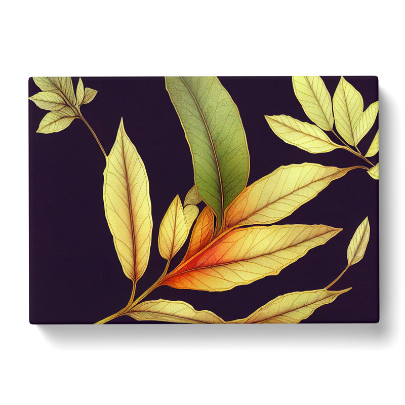 Stimulating Autumn Leaf - Wrapped Canvas, 50cm H x 76cm W x 3cm D