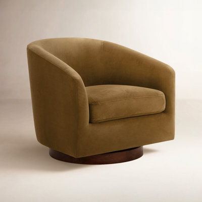 Bennett Upholstered Swivel Barrel Chair