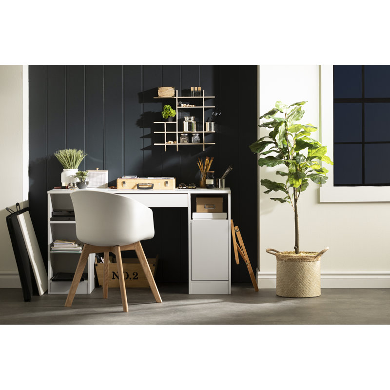 Crea 53.5" x 23.6" Craft Table, White