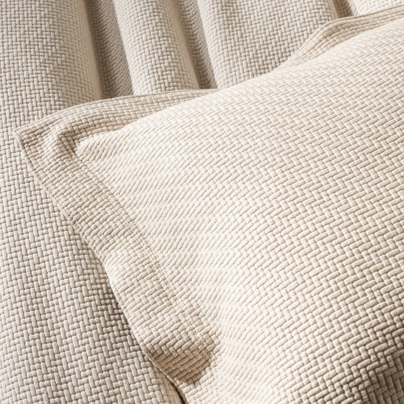 Interlaken Matelasse Coverlet, King Coverlet, Sand