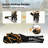 Goplus 2 Pcs Folding Camping Chair With Footrest Adjustable Backrest Padded Cushion