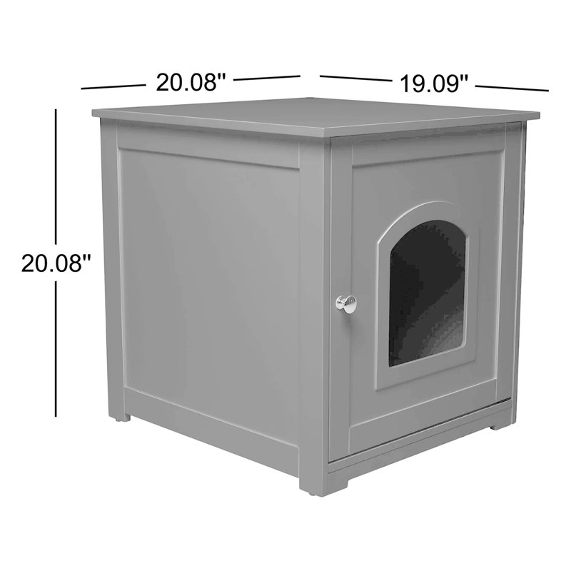 Maumee Enclosed Litter Box Enclosure, White