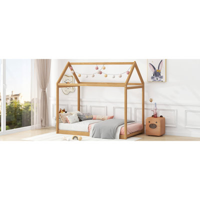 Lit simple couleur de bois - Transformez votre maison en pin élégant