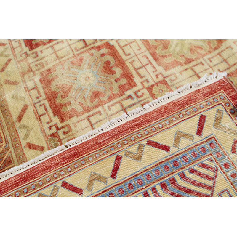 Tapis rouge et rouge noué à la main de haute qualité