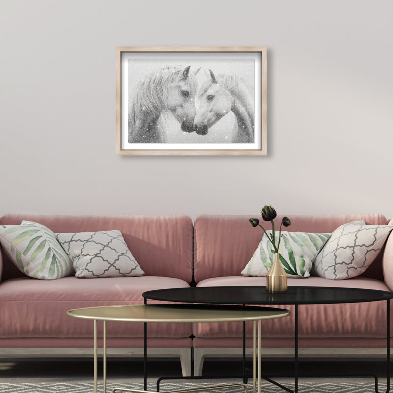 Twin Souls I Print by Oliver Gal, 31.5"H x 46.5"W, Natural Oak Shadowbox