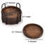 Ensemble de 4 sous-verres en bois de manguier avec support en fer pour verres, protection de table pour tout type de table