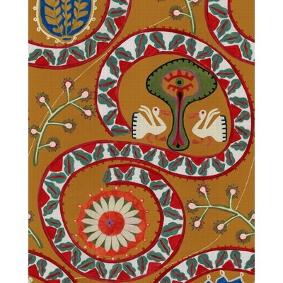 TWO STORKS Taupe Wallpaper