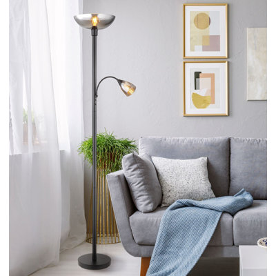 Quintilla 178cm Powder Coated Torchiere Floor Lamp