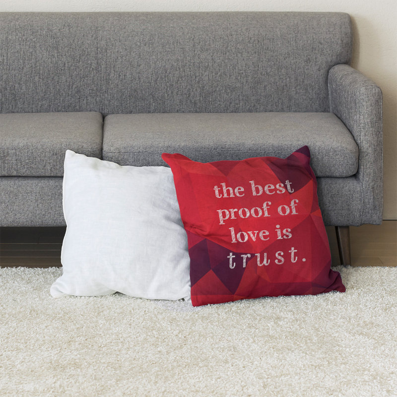 Coussin de sol pierres précieuses Love & Trust, H 40 po x l 40 po, Rubis