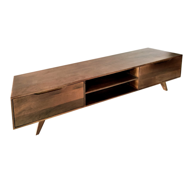 Crowell Unfinished TV Stand for TVs up to 70", Walnut