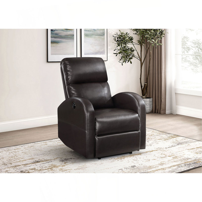 Fauteuil inclinable électrique Meglia, Brun