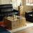 Poplar burr combination square end table