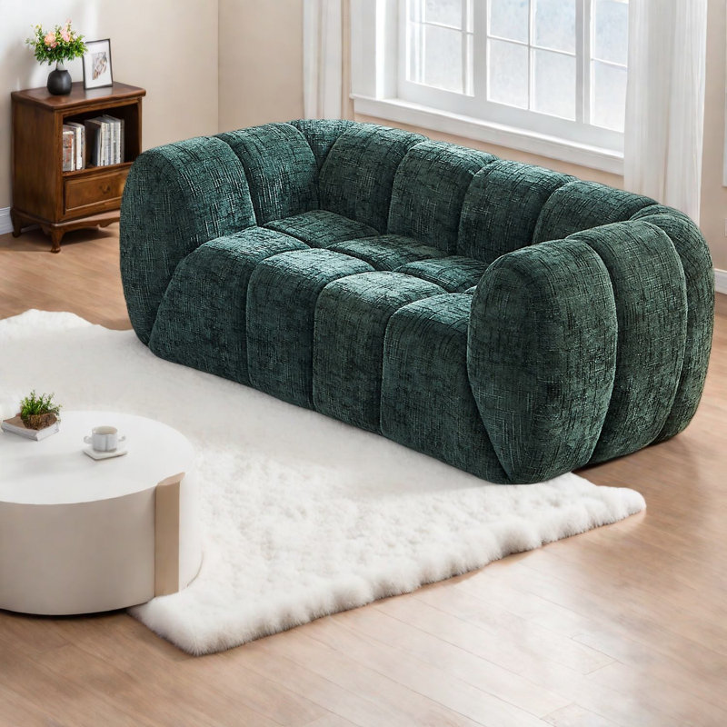 Canapé en chenille de qualité supérieure, de conception moderne et matelassé pour le salon