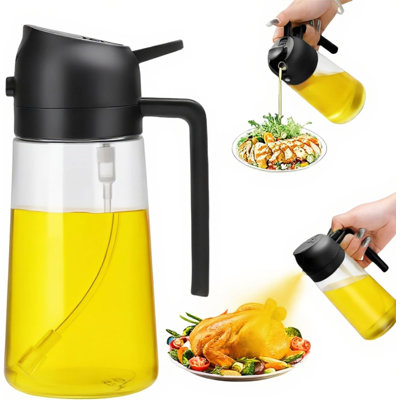 470 ml 2-en-1 pulvérisateur d'huile et distributeur - contrôle précis Mister pour friteuse à air, barbecue et cuisson saine