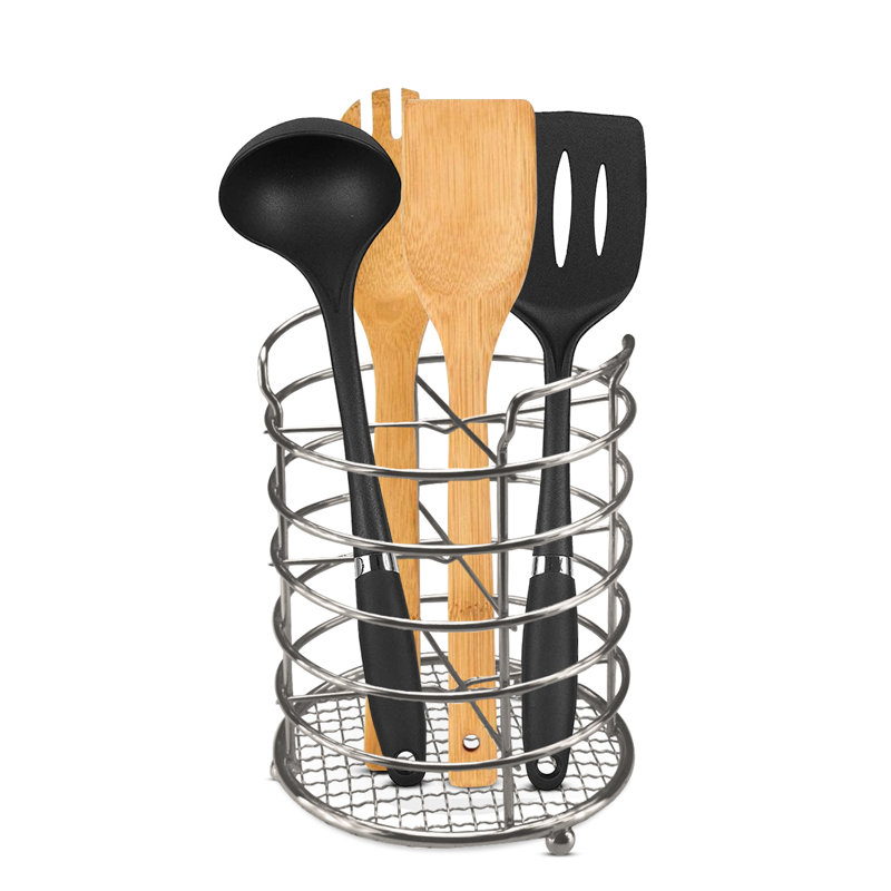 Stainless Steel Oval Utensil Crock