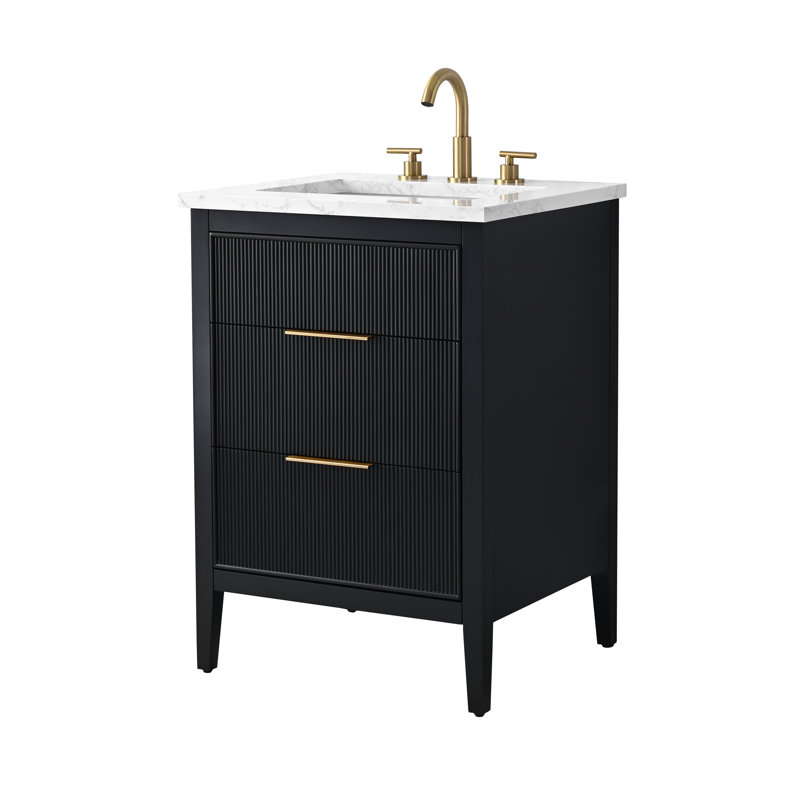 Emma 24" W Single Vanity, Black