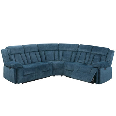 Upholstered Power Reclining L-Shaped Sectional Symmetrical