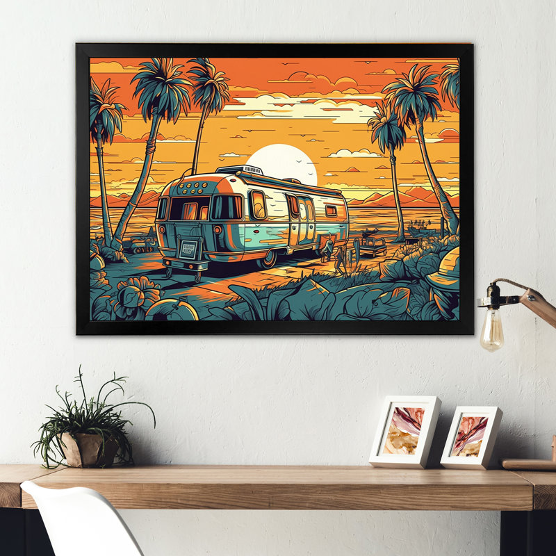 Rumaana, reflets jaunes et verts de l'aventure sur toile, H 12 po x l 20 po x P 1 po, Cadre photo noir