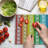 Ambesonne Colorful Cutting Board Large Stripe Rainbow Pattern Multicolor