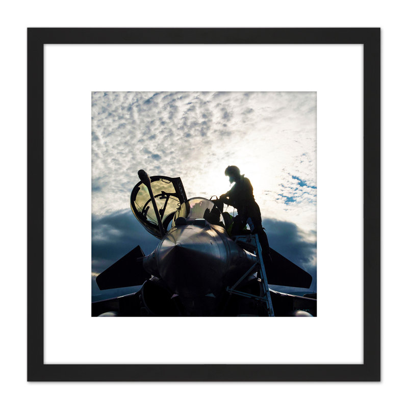 Military France Fighter Pilot Dassault Rafale Aircraft Photo - Single Picture Frame Print