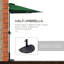 Parasol de patio semi-parasol 9,8 pi, manivelle, vert