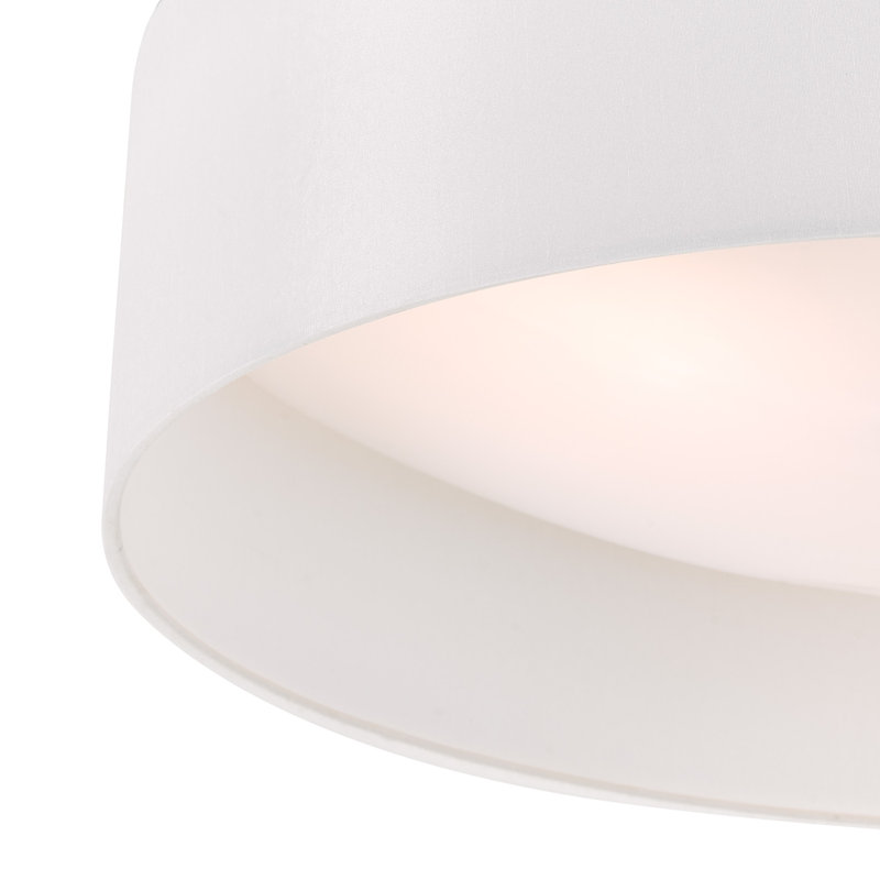 Raimey Plastic Flush Mount, White