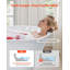 Baignoire autoportante en acrylique, baignoire blanche contemporaine de 59 pouces avec trop-plein et drain en nickel brossé, élégante baignoire ovale autoportante autoportante pour les projets de salle de bain moderne ou de rénovation