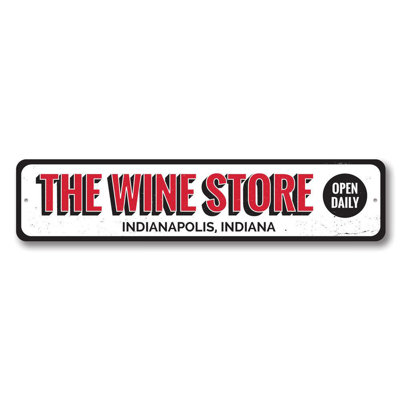 Plaque en aluminium Wine Store