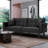 Twin 68" Wide Tufted Back Convertible Sofa